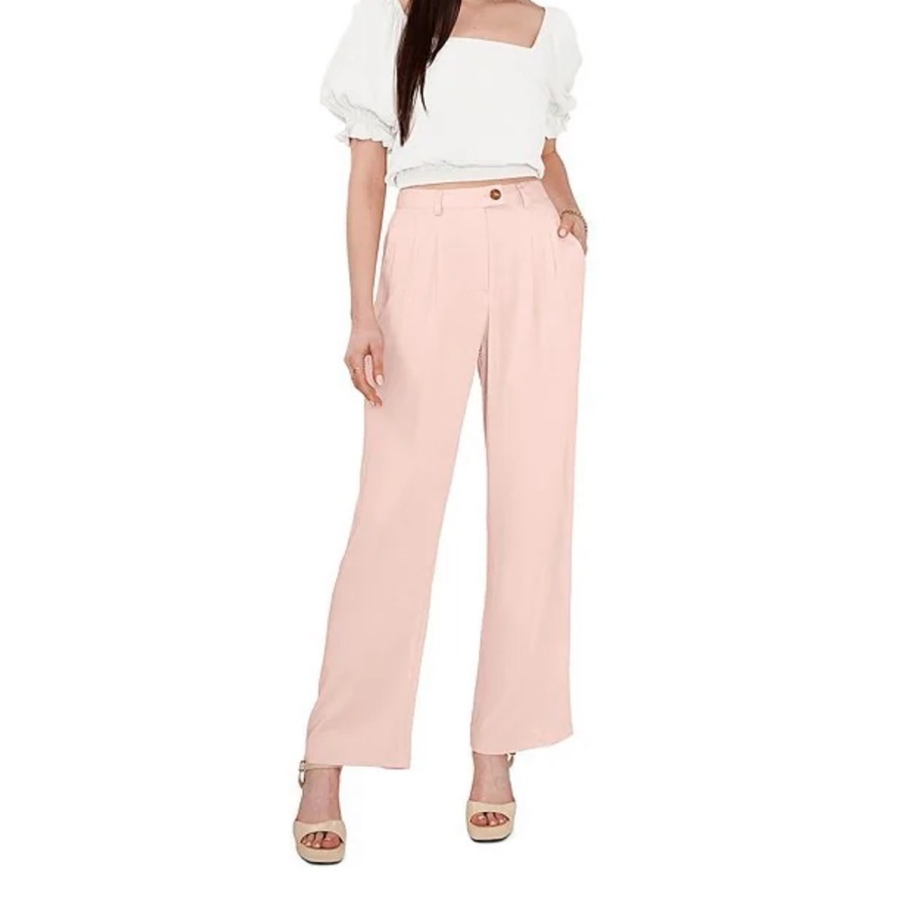 1 State High waisted pants Bon Voyage color: peach skin Sz 6 wide legs new